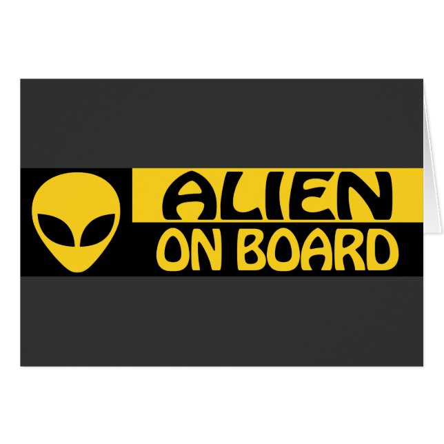 ALIEN ON BOARD (Front Horizontal)
