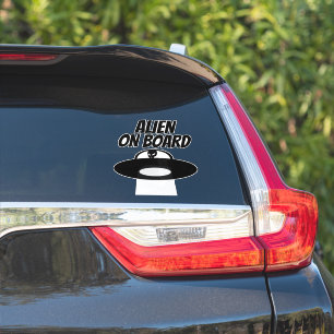 ALIEN ON BOARD CAR BIG DECAL STICKER