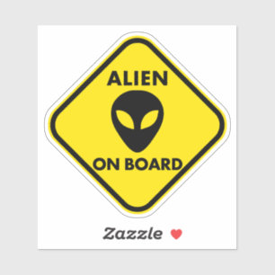 ALIEN ON BOARD STICKERS