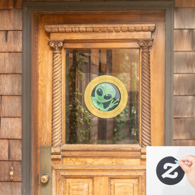 Alien Onboard Funny Boat Porthole (Home Door)