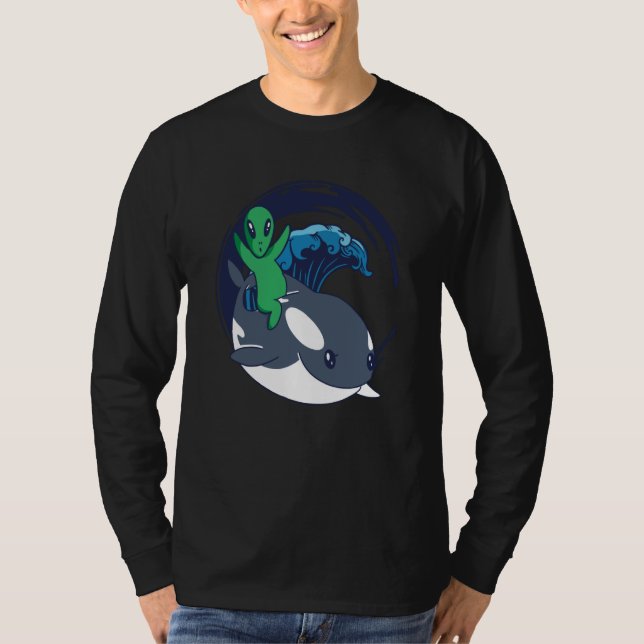 Alien Orca Whale Extraterrestrials  Alien Orca T-Shirt (Front)