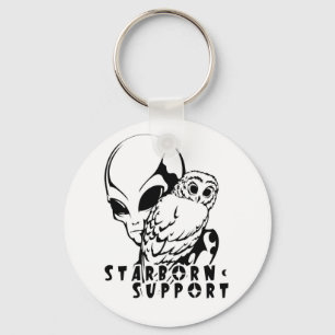 Alien Owl Key Ring