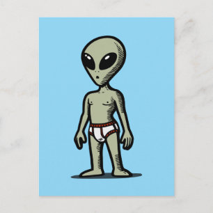 Alien Pants Postcard