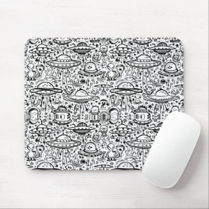 Alien Pattern Mouse Pad