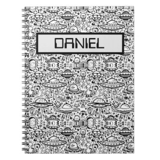 Alien Pattern Personalised Notebook
