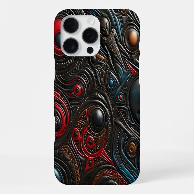 Alien Patterns Unveiling Cosmic Secrets iPhone Case (Back)