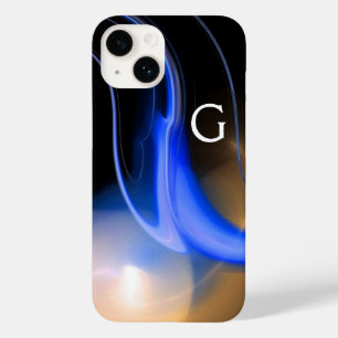 ALIEN PEARL / BLUE BLACK WHITE ABSTRACT Monogram Case-Mate iPhone 14 Case