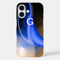 ALIEN PEARL MONOGRAM Blue Brown Fractals