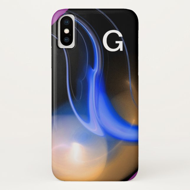 ALIEN PEARL Monogram Blue Purple Case-Mate iPhone Case (Back)