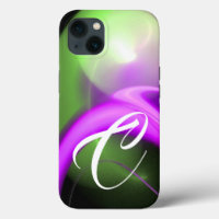 ALIEN PEARL MONOGRAM Green Purple Pink Fractals 