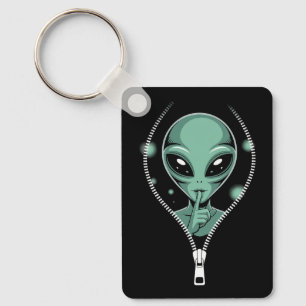 Alien Peeping Key Ring