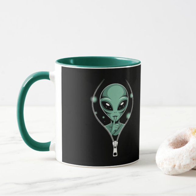Alien Peeping Mug (With Donut)