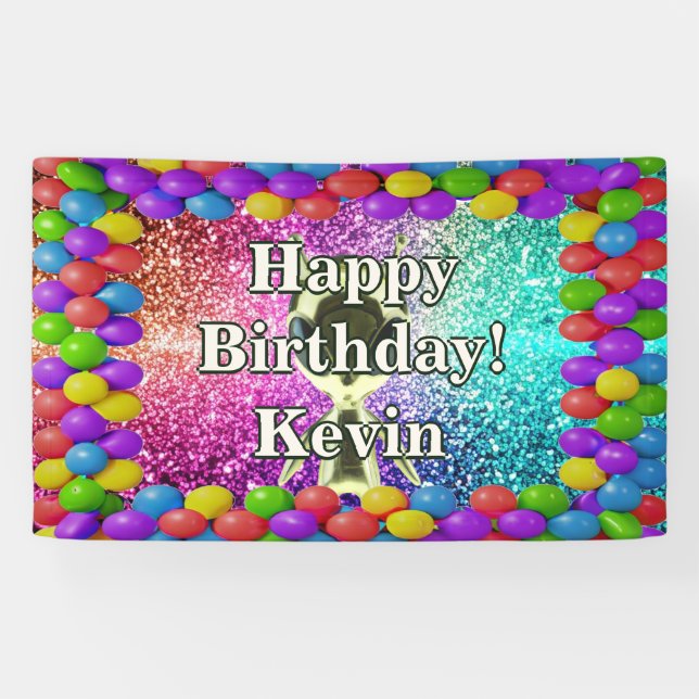 Alien Personalised character birthday banner (Horizontal)