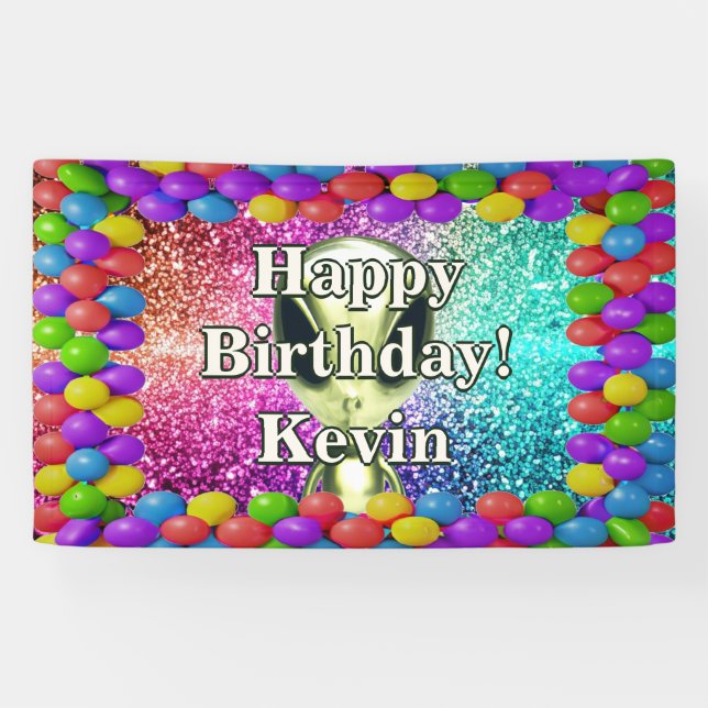 Alien Personalised character birthday banner (Horizontal)