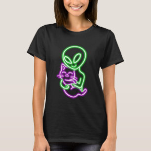 Alien Pet Cat UFO Moon Day Kitten Lover Feline Own T-Shirt