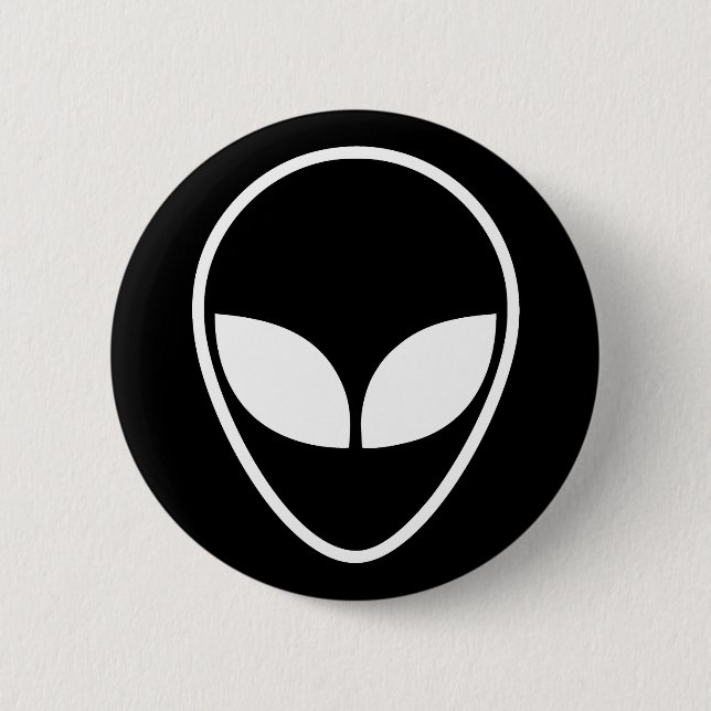 Alien pin button, geek (Front)