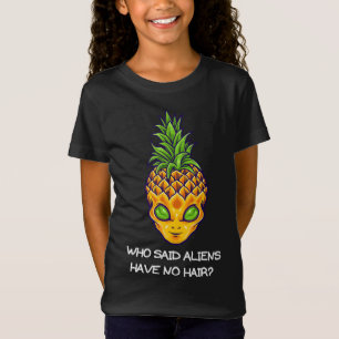 Alien Pineapple UFO Hawaiian Skull Tropical Fruit T-Shirt