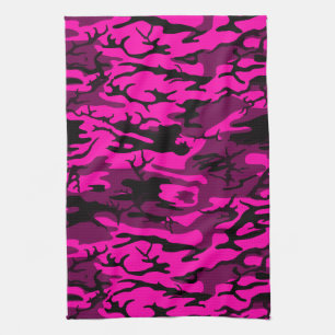 Alien Pink Camo Tea Towel