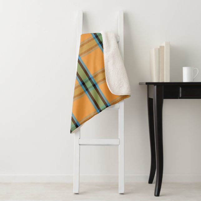Alien Plaid ACS Sherpa Blanket (In Situ)