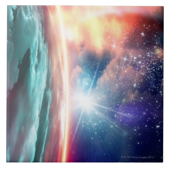 Alien planet, computer artwork. tile (Front)