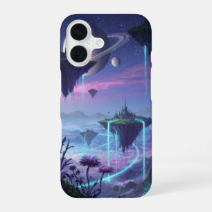 Alien planet has anti gravity floating islands iPhone 16 case