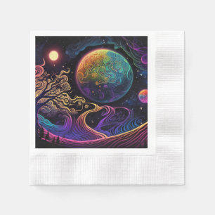 Alien planet landscape napkin