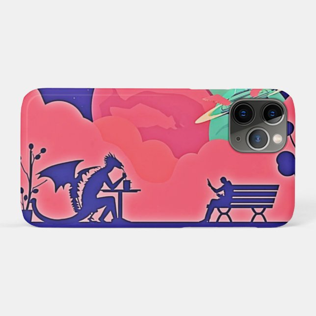 Alien Planet Retro Sci-Fi Case-Mate iPhone Case (Back (Horizontal))