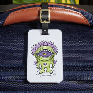 Alien Plant Character – Weird Astronaut Creature Luggage Tag