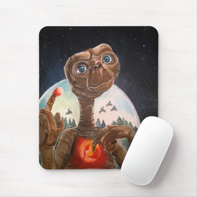 Alien Portrait Painting by Alfred Fox Mouse Pad (With Mouse)