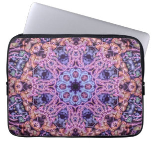 Alien Purple Psychedelic Kaleidoscopic Mandala Laptop Sleeve