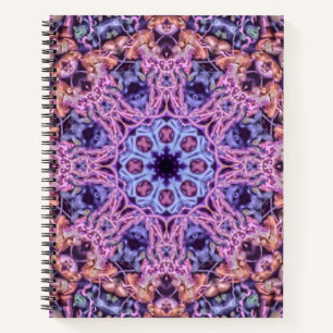 Alien Purple Psychedelic Kaleidoscopic Mandala Notebook