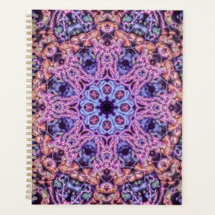 Alien Purple Psychedelic Kaleidoscopic Mandala Planner