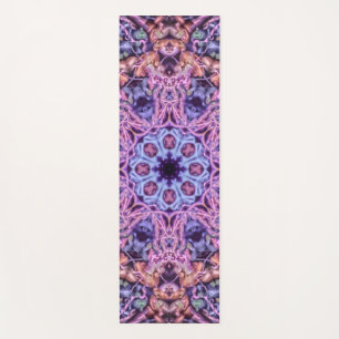 Alien Purple Psychedelic Kaleidoscopic Mandala Yoga Mat