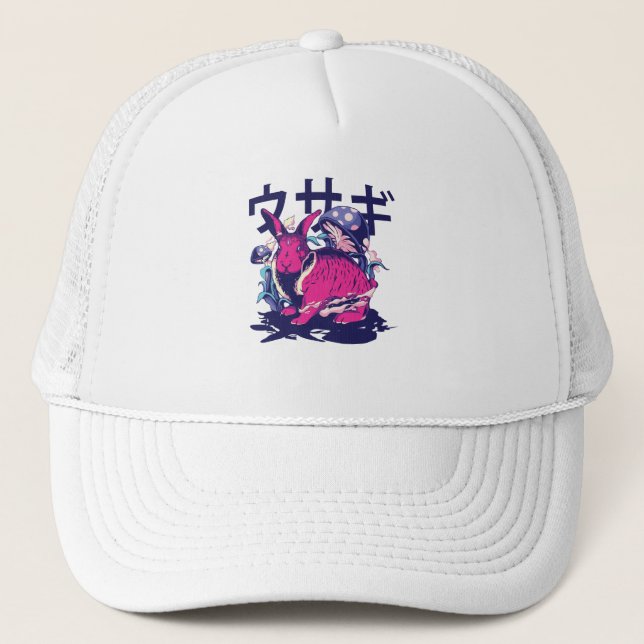 Alien Rabbit Trucker Hat (Front)