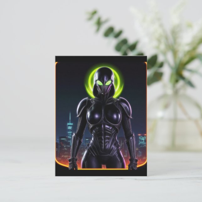 Alien Raven 04 Postcard (Standing Front)