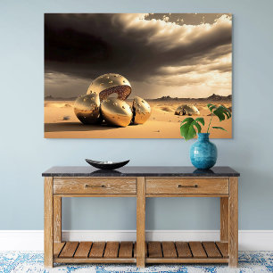 Alien Relics in the Desert Canvas Print