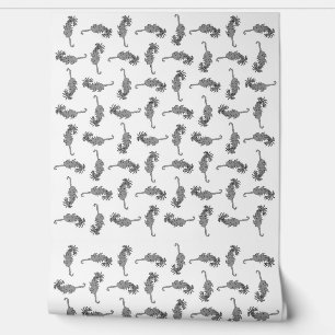 Alien reptile pattern wallpaper