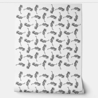 Alien reptile pattern wallpaper