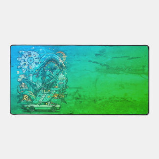 Alien Retro Pixel Art Desk Mat