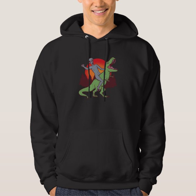 Alien Rex Dinosaur Extraterrestrials   Alien Rex Hoodie (Front)
