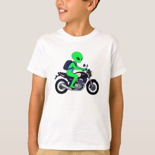 ALIEN RIDING MOTORCYCLE T-Shirt