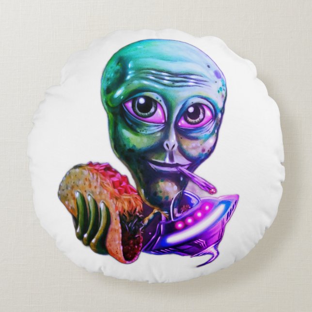 Alien  round cushion (Front)