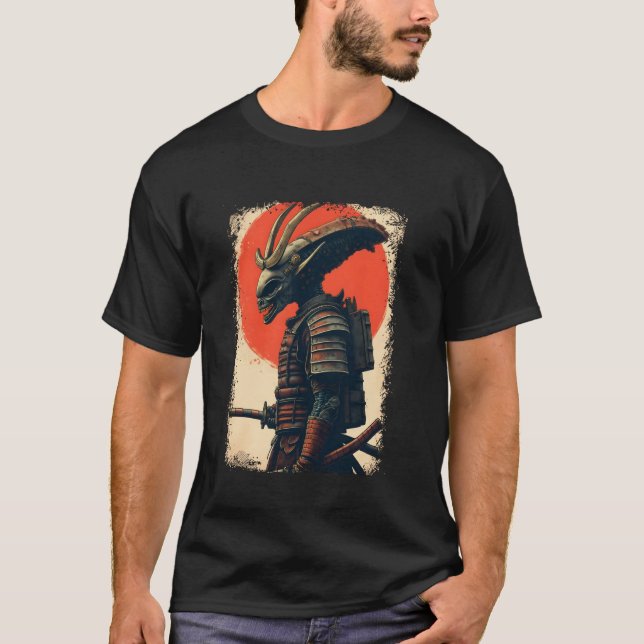 Alien Samurai Tee Japanese Sci-Fi Design Apparel U (Front)