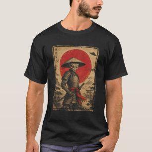 Alien Samurai UFO Japanese Vintage Warrior Sci Fi T-Shirt