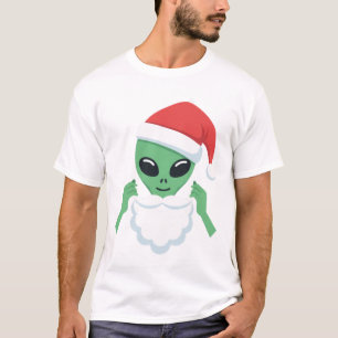 Alien Santa Claus Funny Christmas UFO Holiday T-Shirt