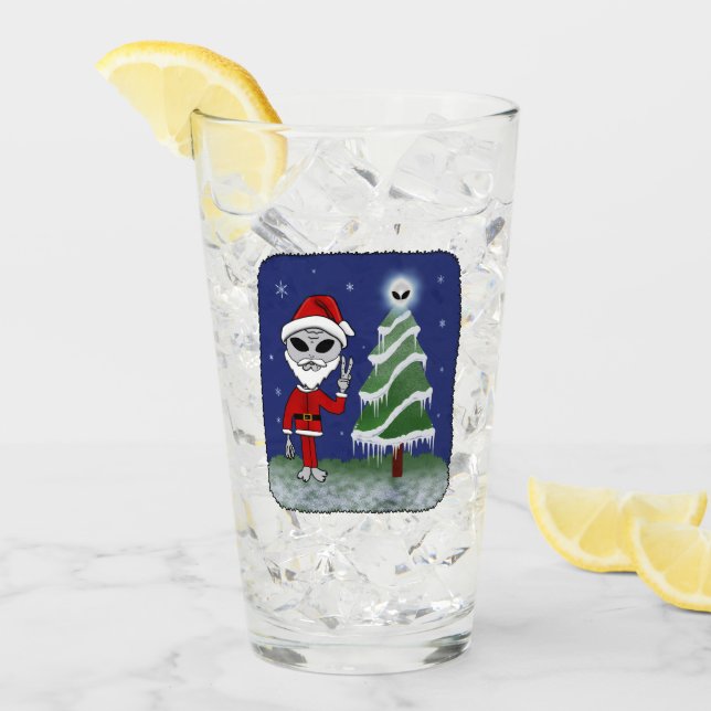 Alien Santa Glass (Front Ice)