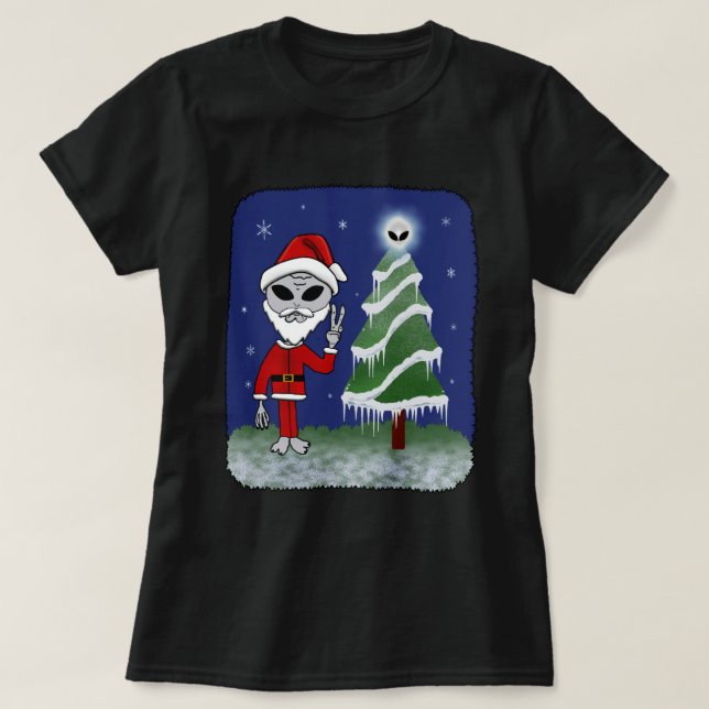 Alien Santa T-Shirt (Design Front)