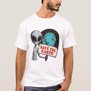 Alien Save The Earth T-Shirt