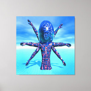 Alien Sculpture Canvas Print