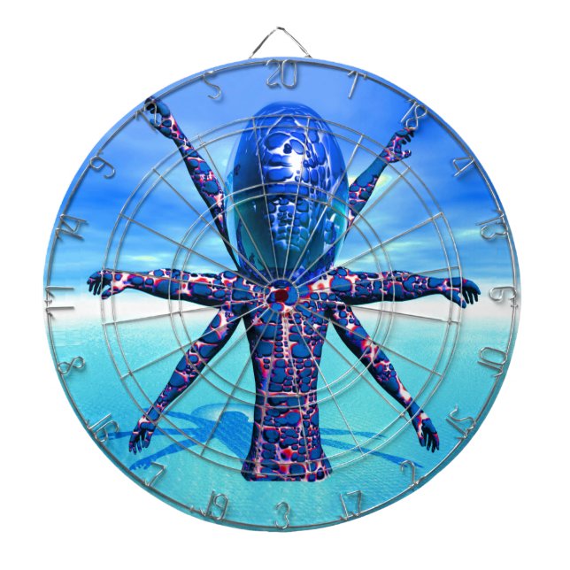Alien Sculpture Dartboard (Front)